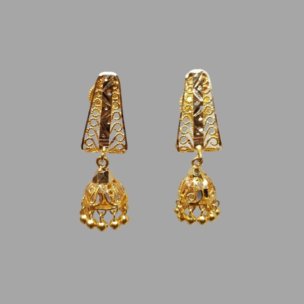 Ilias Lalaounis Floral Motif Gold Earrings at 1stDibs | p n gadgil earrings  designs