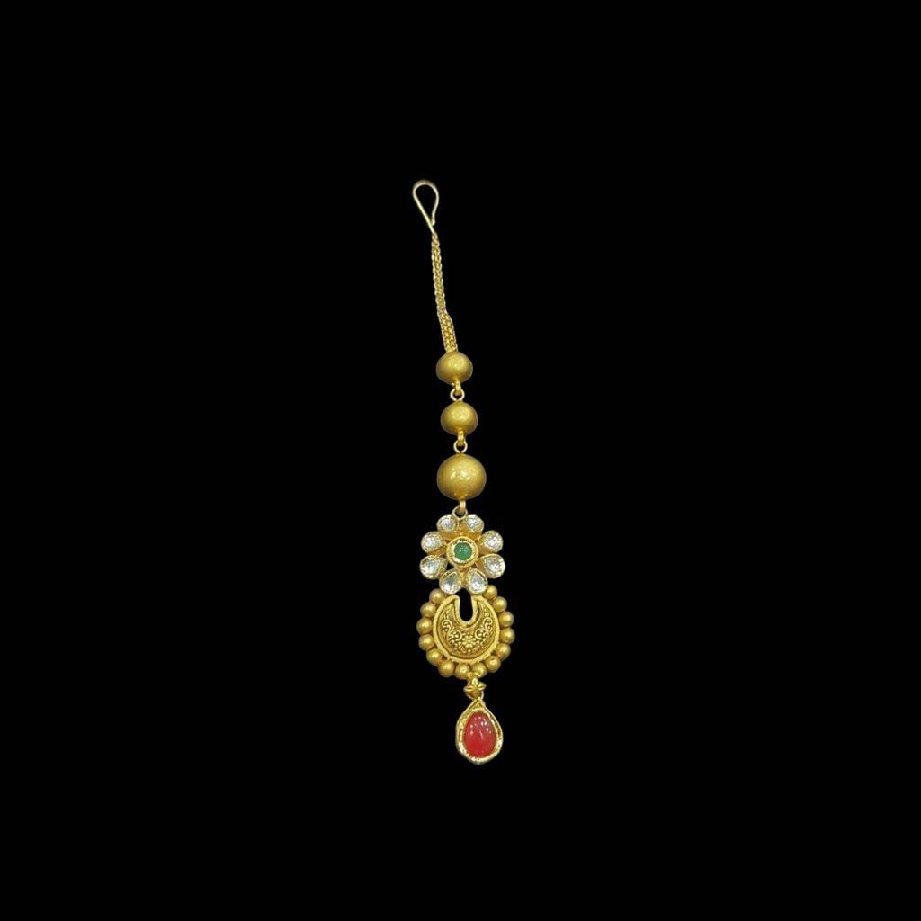 Floral chandball antique gold papidi billa jewelnidhi