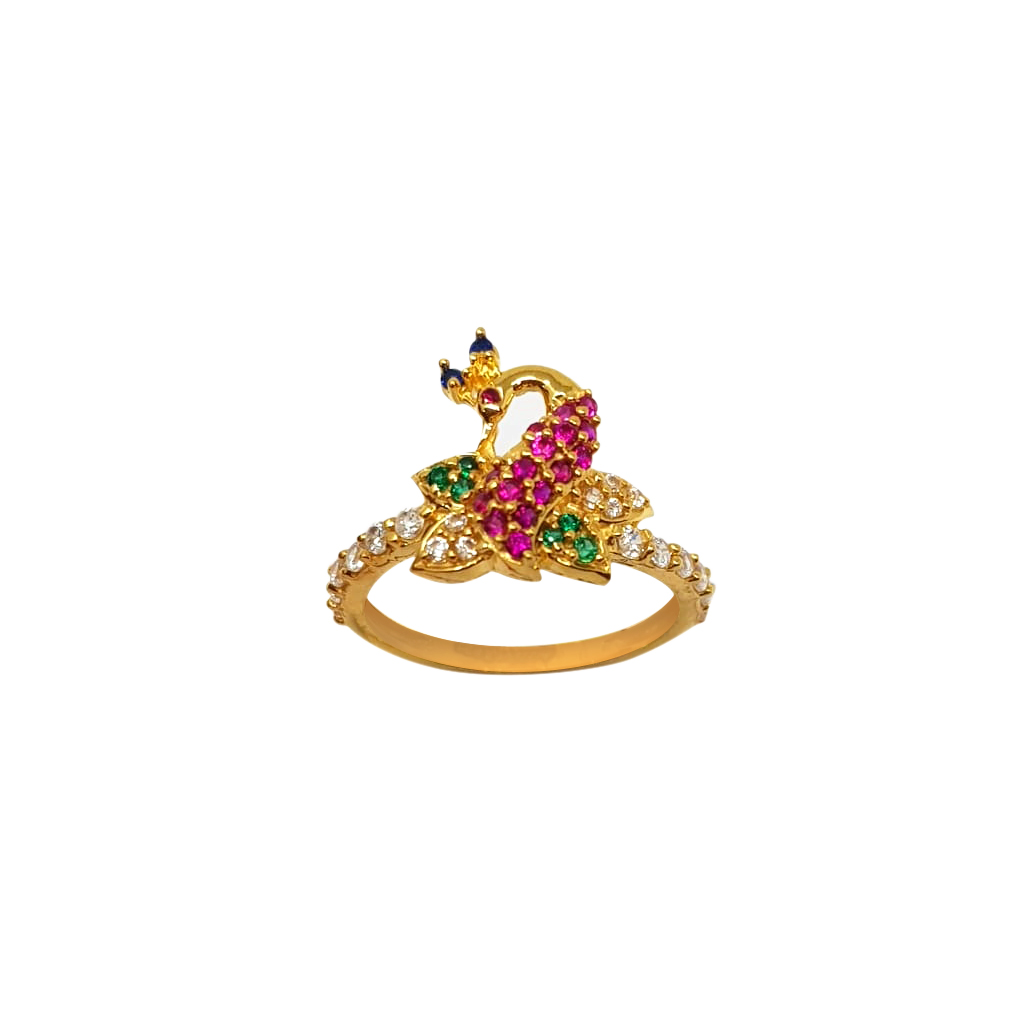 Plain Peacock Design Gold Ring 01-11 - SPE Gold,Chennai