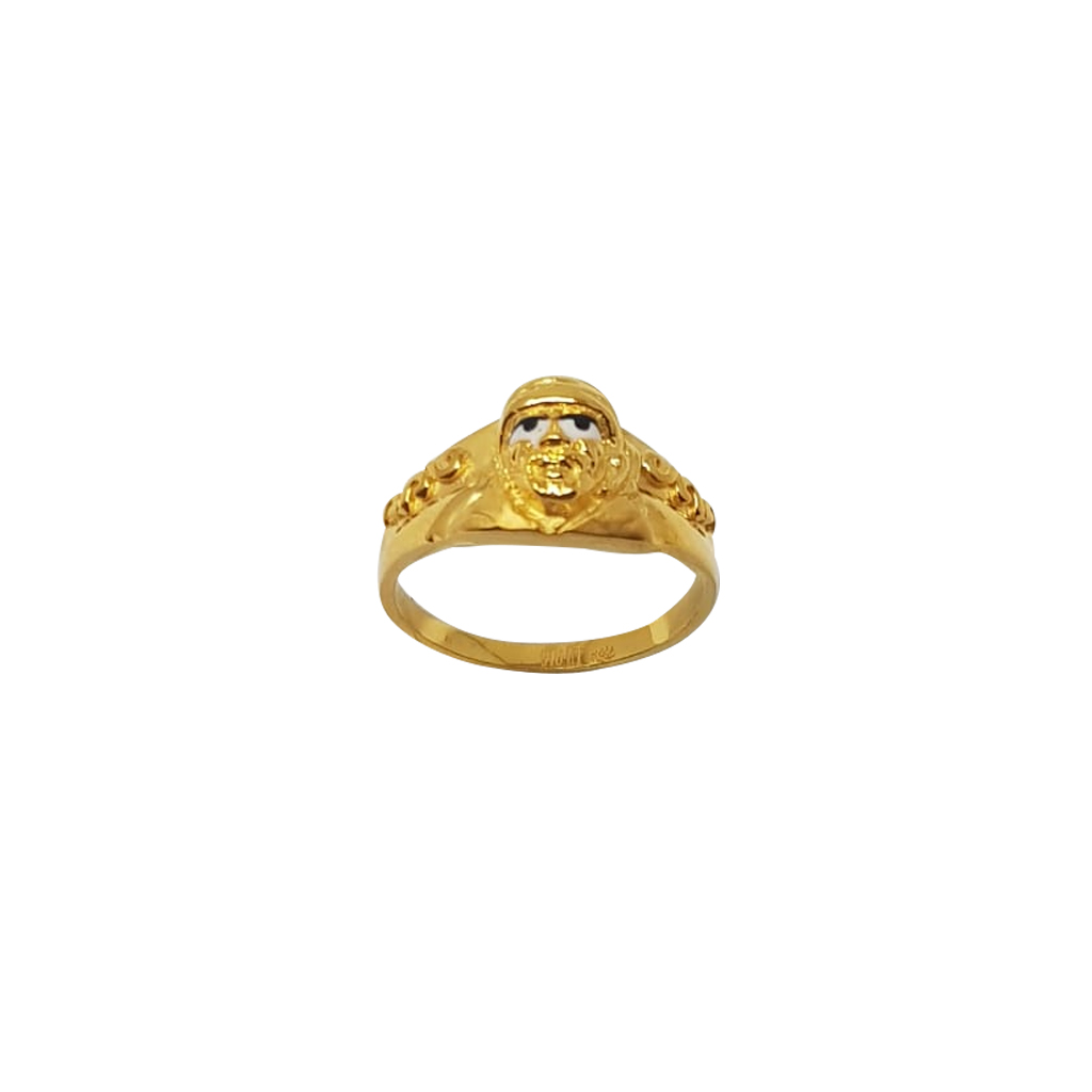 Buy 22Kt Sacred Sai Baba Antique Gold Ring 610VA90 Online from Vaibhav  Jewellers